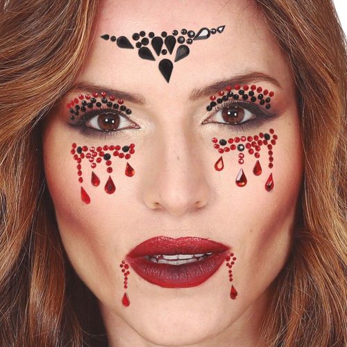Bijoux De Peau Adhésif Visage Gothique Femme