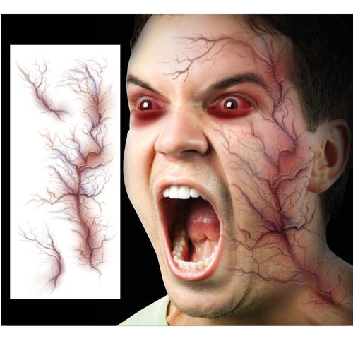 Tatouages Éphémères Visage Veine Varice 30x13cm 