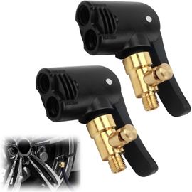 Chaas-2 Pièces Adaptateur Valve Française, Embout En Laiton Avec Raccord Rapide, Connecteur Étanche À L¿Air, Adaptateur Valve Presta Pour Vélo, Voiture, Pompe À Air Ou Compresseur