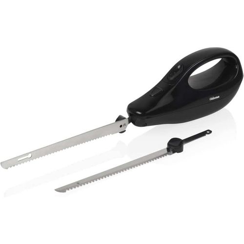 CHAAS-couteau électrique EM-2107-2 lames en inox incluses - Pour découper pain, viandes et surgelés, Noir