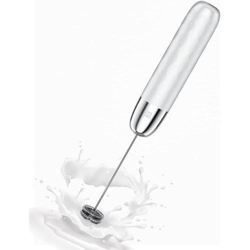 CFRY-Mousseur à Lait Électrique, Rechargeable Mousseur a Lait, Fouet en Acier Inoxydable, Portable Mini Mixeur pour Café, Latte, Cappuccino, Matcha, Lunafro Mini (Sans Support)
