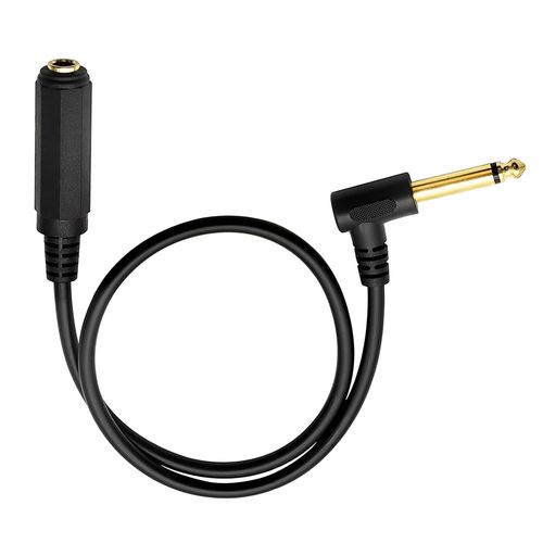 Cfry-Câble D'extension Audio Stéréo 6,35mm Mâle Vers Femelle À Angle Droit, 50cm 1/4 Stéréo Ts Pour Guitare, Amplificateur, Haut-Parleur, Piano, Synthétiseur, Connecteur Trs, Équipements Home Cinéma