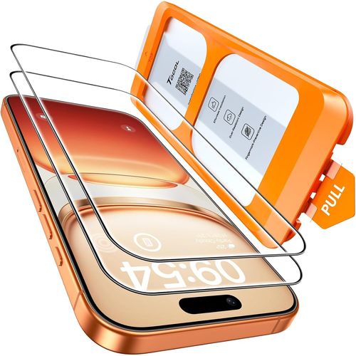NSIECD-Verre Trempé pour iPhone 17 Pro/iPhone 16 Pro, Dépoussiérage Automatique, Sans Bulles, Dureté 9H, Couverture Complète Protection, Coques de Téléphone Compatibles, 2 Pièces