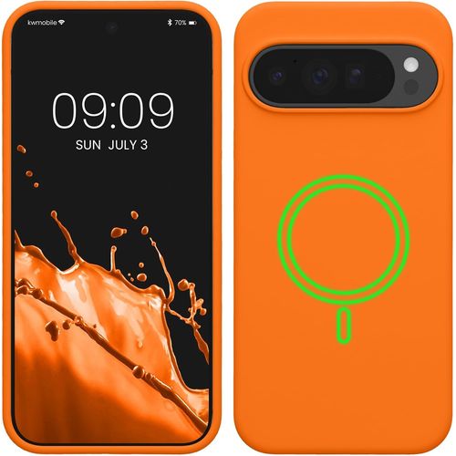 SJZG-Coque Compatible Avec Google Pixel 10 Pro Xl Coque - Housse Téléphone En Tpu Silicone Compatible Avec Magsafe - Orange Fruitée