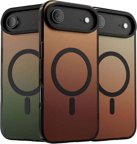 Coque Magnétique pour iPhone Air 6,5"" - Housse Translucide Compatible avec MagSafe - Effet Iridescent Changeant - Protection Anti-Choc avec Bords Surélevés (Flamme de Minuit)