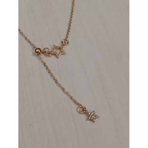 Collier Métal Doré,Pendentif Etoiles,Taille 60cm
