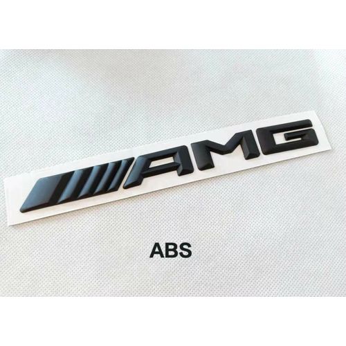 1 Logo Amg Mercedes Noir Mat Abs 3d Autocollant