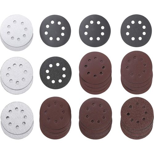 Jeu de 30 disques de ponçage Ø 115 mm de différents grains pour une utilisation universelle et pour toutes les ponceuses excentriques courantes