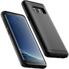 Coque Antichoc Pour Samsung Galaxy S8, Étui Housse Double Protection Robuste Avec Choc-Résistible (Noir)