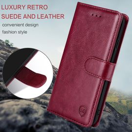 Coque Pour Samsung Galaxy S10 Plus, Étuis À Rabat Samsung Galaxy S10 Plus,Premium Pu Etui Housse En Cuir Portefeuille De Protection Magnétique Pour Samsung Galaxy S10 Plus,Rouge