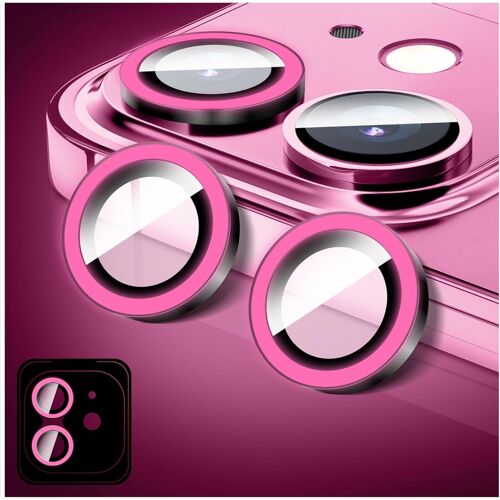 Protecteur D'objectif D'appareil Photo Lumineux pour iPhone 15/iPhone 15 Plus, Coque D'appareil Photo en Verre Tremp¿¿ Bling, Anneaux en Alliage ¿¿ Alignement Automatique