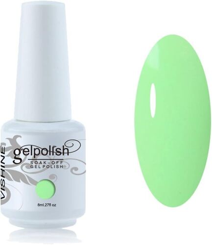 Vernis ¿¿ Ongles Semi-Permanent Soak Off Uv Led Gel Polish Nail Gel Manucure 8m Vert Clair #802 