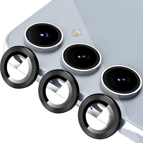 Cam¿¿ra Arri¿¿re Protecteur pour Samsung Galaxy A55, Protection Lentille Aluminium Verre Tremp¿¿ Haute D¿¿finition Protecteurs D¡¯Objectif pour Samsung Galaxy A55 - Noir