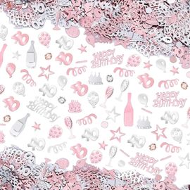 Confettis à paillettes pour 40e anniversaire - 30 g - Décoration de table - Or rose