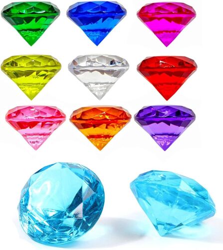 Diamants d¿¿coratifs, 40 mm, pour d¿¿coration de table de mariage, en cristal transparent (color¿¿s, 40 x 30 mm)