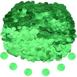 Confettis ronds de 15 mm multicolores de table confettis à paillettes scintillantes confettis de table, confettis à points de décoration pour ballons, mariages, fêtes (vert/ZX - YX)