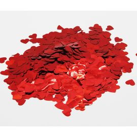 Confetti de Table Rouge C?ur - 50G/6000pcs - Confetti Métalliques pour Fête Décoration(¿1.5cm)