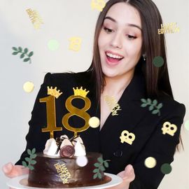 Lot de 200 confettis verts pour 18 ans - Décoration de table - 18 ans - Décoration d'anniversaire - 18 confettis Happy Birthday - Décoration de 18 ans - Décoration de table