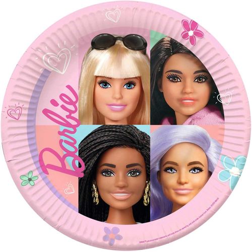 8Pk 23Cm Barbie Sweet Life Plates