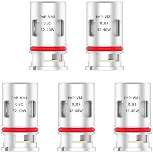 5er PnP Vape Resistance Coil PnP-VM1 Coil pour le kit Voopoo Vinci VINCI R VINCI Mod Trio Drag Baby sans nicotine