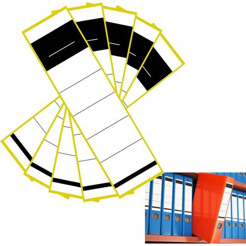 100 Feuilles Étiquettes Autocollantes Pour Dos De Classeur 5,4 X 19 Cm, Étiquette De Dos De Dossier, Adaptée Aux Dossiers, Portfolios Et Livres D'information Étroits De 8 Cm