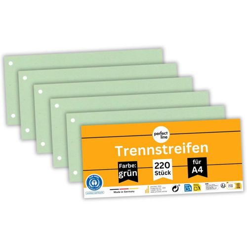 Intercalaires Recyclés, Lot De 220, Verte, Perforés - Certifiés Ange Bleu, Pour Format A4, Fabriqués En Allemagne