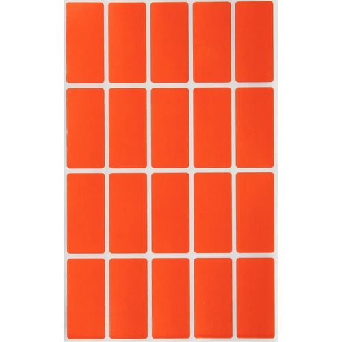 Royal Green 4 X 2 Centimètres Orange Étiquettes Autocollantes De Dossier, Chemise De Classement, Codage Couleur, Marquage, Tarification Coupe Rectangle (40mm X 19mm) Paquet De 100