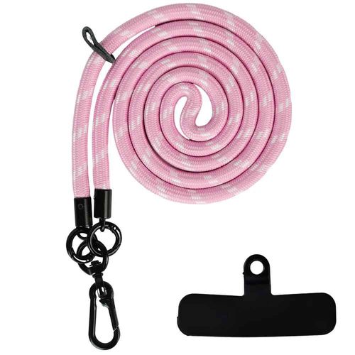 Lanière De Téléphone Universelle Réglable,120cm,Réinitialisation De Cou,Anti-Perte,Chaîne Épaisse,Dragonne Avec Joint - Type Pink