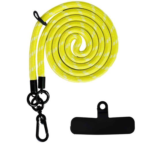 Lanière De Téléphone Universelle Réglable,120cm,Réinitialisation De Cou,Anti-Perte,Chaîne Épaisse,Dragonne Avec Joint - Type Yellow