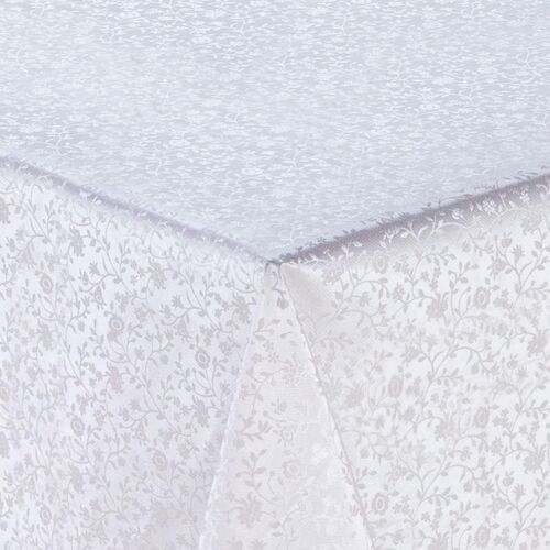 Sjzg-Nappe En Toile Cirée Rectangulaire En Pvc Facile À Nettoyer 140 X 180 Cm Blanc