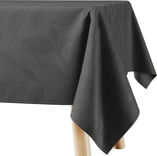 Sjzg-Nappe Carré 120x120 Cm Grise Rembourrée Extérieur Intérieur Motif Végétal Amalu