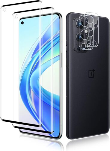 SJZG-Film De Protection D'Écran En Verre Blindé Pour Oneplus 9 Pro - 2 + 2 Pièces - Sans Bulles - Dureté 9H - Haute Transparence - Anti-Traces De Doigts - Ultra Fin - Incassable