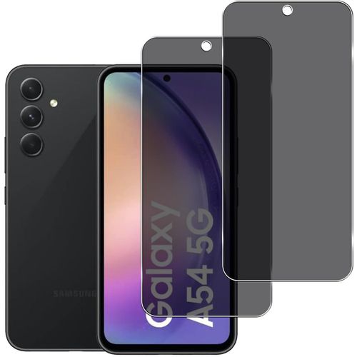 Sjzg-[2 Pièces] Verre Trempé Anti-Espion Pour Samsung Galaxy A54 5g,9h Dureté, Anti Rayures,Sans Bulles,Privacy Protection D'écran Compatible Avec Samsung Galaxy A54 5g