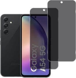 SJZG-[2 Pièces] Verre Trempé Anti-Espion Pour Samsung Galaxy A54 5G,9H Dureté, Anti Rayures,Sans Bulles,Privacy Protection D'Écran Compatible Avec Samsung Galaxy A54 5G