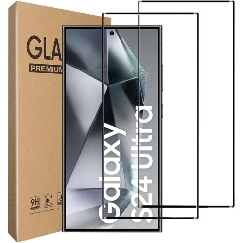 SJZG-[Lot De 2] Protecteurs D'Écran Pour Samsung Galaxy S24 Ultra/Galaxy S24 Ultra 5G En Verre Trempé, [Compatible Avec Coques] [Anti-Rayures] [Anti-Éclats] Pour Samsung Galaxy S24 Ultra 5G