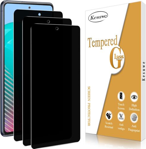 KALANKA-[Lot de 3] Protection d'écran de confidentialité pour Samsung Galaxy S20 FE, sans prise en charge du déverrouillage d'empreintes digitales, anti-espion, anti-rayures, sans bulles, HD
