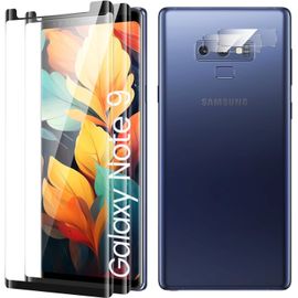 Sjzg-Verre Trempé Pour Samsung Galaxy Note 9 Plein Écran, Affaire Classée Protection Écran, Bord À Bord, Sans Bulle, Anti-Scratch, 2 Pièces Protection Écran + 2 Pièces Caméra Protection Écran