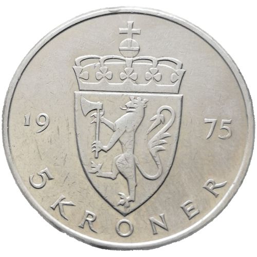 Piece Norvège De 1975 - Etat Ttb - 5 Kroner Olav V Type 2 (N0062)