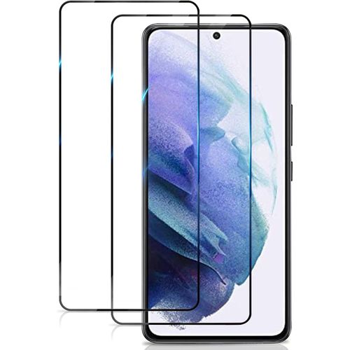 Sjzg-Lot De 2 Films De Protection D'écran Pour Samsung Galaxy S21 Fe, [Couverture Complète] Protection D'écran En Verre Trempé 9h Ultra Mince, Sans Bulles, Anti-Rayures - Noir