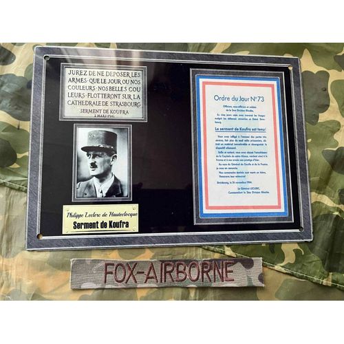 Plaque Alu Commemorative Du Serment De Koufra Du 2 Mars 1941 Tbe 27.5 X 20 Cm