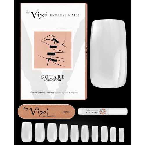 600 Jeu D'ongles Carré Longs Avec Lime À Ongles, 10 Tailles, Faux Ongles Express À Couverture Complète Opaque, Salon Professionnel Et Usage Domestique¿ 