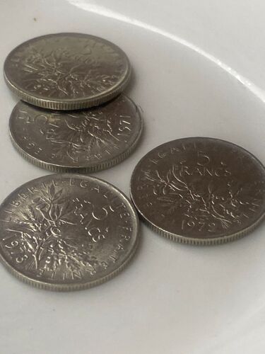 Lots 4 Pièce De 5 Franc 1971 À 1973