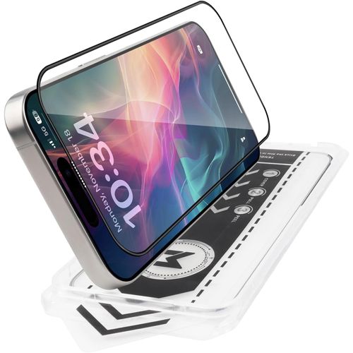 Protection D'Écran En Verre [1 Paquet] Pour Iphone 14 Pro 6,1"" [Protection D'Objectif D'Appareil Photo] [Installation Facile] Film D'Écran Hd Mat Trempé Avec Cadre Couverture Complète