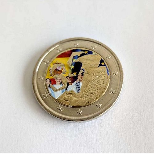 Espagne 2022 - 2 Euros Commemorative - Erasmus - Couleur - Farbe- Colorisee - Couleurs - Colored - Color