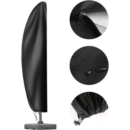 Housse De Protection Pour Parasol De Jardin 2m À 4m, Robuste Tissu Oxford 420d Anti-Uv, Anti-Vent, Étanche, Pe Parasol Couverture De Parasol Ø 200 Cm Ø 300cm Ø400 Cm (265 X 40 X 70 Cm)