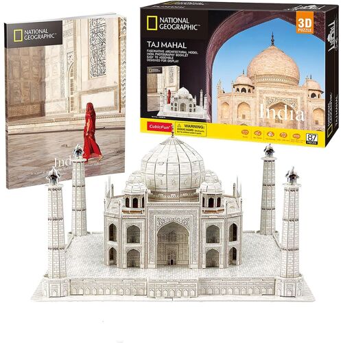National Geographic - Taj Mahal | Maquette A Construire | Puzzle 3d Adulte Et Puzzle 3d Enfant | Maquette Jouet Enfant 8 Ans | 87 Pièces
