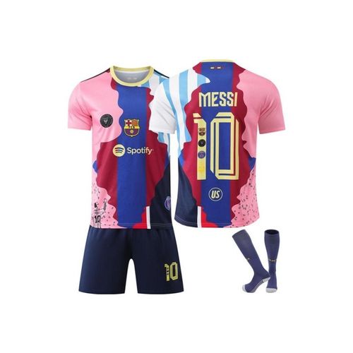 Lionel Messi #10 Commemorative Soccer Football Jersey Kit - T-Shirt & Shorts