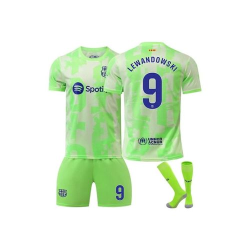 Fc Barcelona 24/25 Second Away Jersey Lewandowski #9 Soccer Kits Football 3pcs Jersey