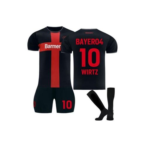 Bayer 04 Leverkusen 2023/24 Home Jersey Wirtz #10 Soccer T-Shirt Shorts Kits Football 3pcs Jersey