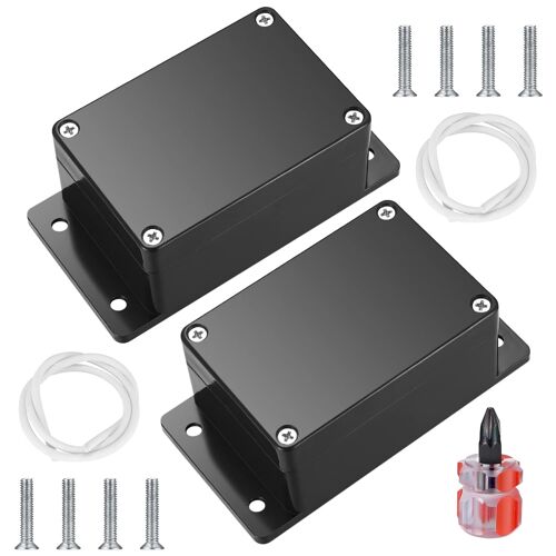 2 Pièces Boîtes de Jonction Etanche IP65, Boite de Derivation avec Oreille Fixe, Boîtier de Projet Electrique Etanche Exterieur, Boîte de Connexion de Câbe Plastique pour Composant Électronique